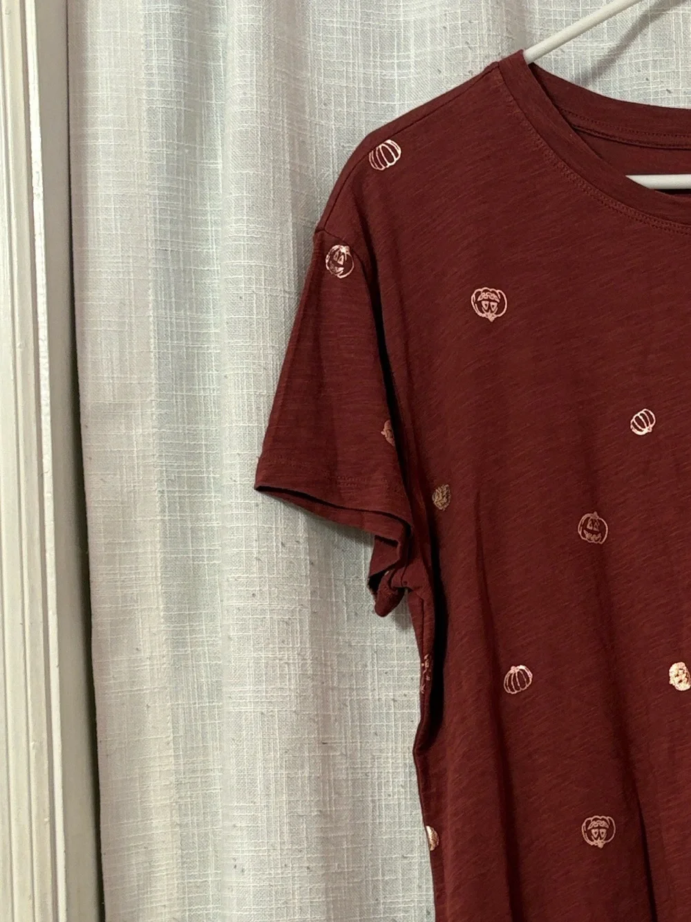 Maurices Comfort Metallic All Over Mini Pumpkin Tee